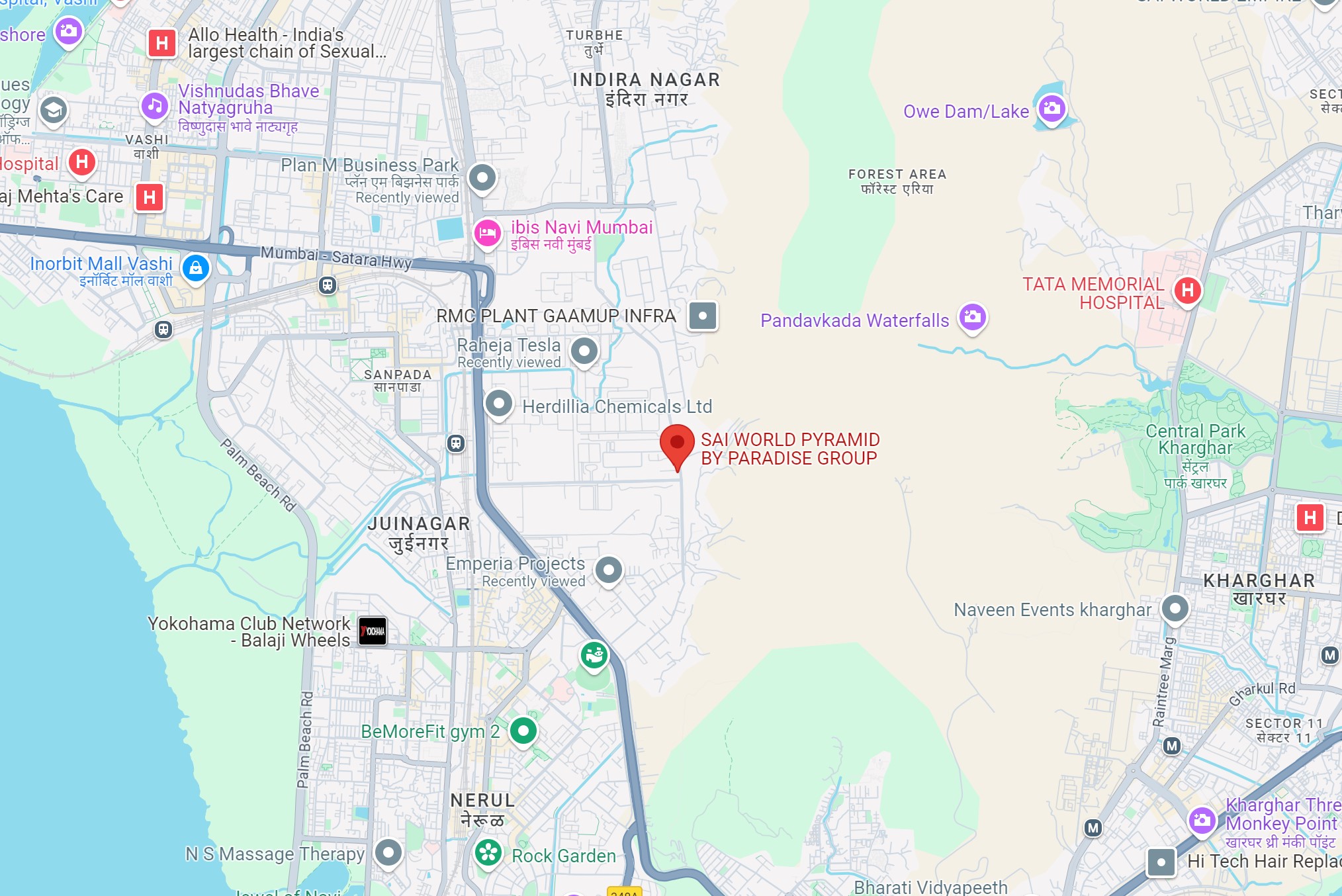 Sai World Pyramid Location